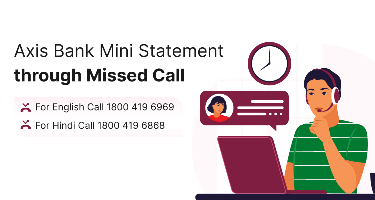 Axis Bank Mini Statement Through Missed Call